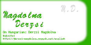 magdolna derzsi business card